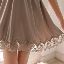 Load image into Gallery viewer, Night Sleep Dress Nighties for Women Underwear Lingerie Sling Lace Embroidery V-Neck Sexy Nightdress Lenceria Femenina