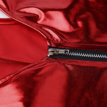 Load image into Gallery viewer, Nightclub Party Mini Sexy Dress Women V Neck Sleeveless PVC Dresses With Zipper Tight Dress Mesh Stitching Bodycon Leather Dress