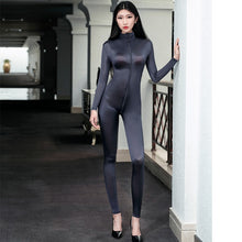 Load image into Gallery viewer, Nightclub Party Open Crotch See Through Bodycon Jumpsuits High Elasticity Sex Shiny Sexy Perspective Slim Erotic Women Bodysuit