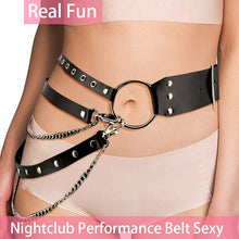 Load image into Gallery viewer, Nightclub Sweet Girl SM Clothes Adult Sex Toys Black Leather Performance Accessories Belt Sexy Women