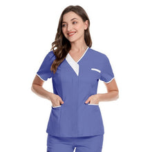 Load image into Gallery viewer, Nursing Scrub Tops Shirt Uniform Workwear Women Health Workers Femme Beauty Salon Clothes Nurse Nursing Working Uniform hemsire