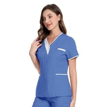 Load image into Gallery viewer, Nursing Scrub Tops Shirt Uniform Workwear Women Health Workers Femme Beauty Salon Clothes Nurse Nursing Working Uniform hemsire