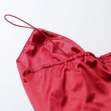 Load image into Gallery viewer, Off Shoulder Slip Sexy Dress Women Midi Bodycon Summer 2021 New Satin Strappy Backless V Neck Party Dress