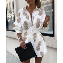 Load image into Gallery viewer, Office Lady Women Femal Ladies Long Sleeve Deep V Shirt Dress Sexy Mini Beach Dress  Elegant Sexy Party Dress New