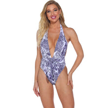 Load image into Gallery viewer, One Piece Swimsuit Bikini Set women Beachwear Sling V-Neck High Waist Sexy Bandage Strapless