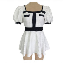 Load image into Gallery viewer, One Piece Swimsuit Short Sleeve Swimwear 2022 Summer Bathers Trikini Beachwear Push Up Padded Monokini Swim Bodysuit