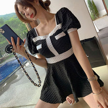 Load image into Gallery viewer, One Piece Swimsuit Short Sleeve Swimwear 2022 Summer Bathers Trikini Beachwear Push Up Padded Monokini Swim Bodysuit