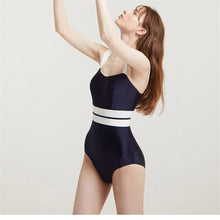 Load image into Gallery viewer, One Piece Swimsuit Women Black Swimwear Open Back Monokini Swim Suit Trikini Padded Bathing Suit Summer Swimwear