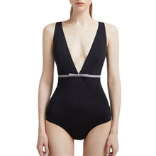 Load image into Gallery viewer, One Piece Swimsuit Women Deep V Swimwear Solid Monokini Sexy Cut Out Bathing Suit Female Beachwear 2022 New