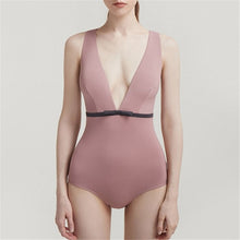 Load image into Gallery viewer, One Piece Swimsuit Women Deep V Swimwear Solid Monokini Sexy Cut Out Bathing Suit Female Beachwear 2022 New