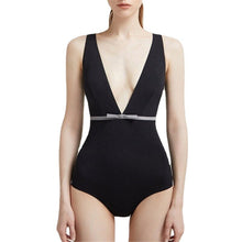 Load image into Gallery viewer, One Piece Swimsuit Women Deep V Swimwear Solid Monokini Sexy Cut Out Bathing Suit Female Beachwear 2022 New