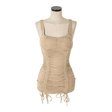 Load image into Gallery viewer, One Piece Swimsuit Women Pleated Swimwear Solid Monokini Sexy Off Shoulder Bathing Suit Female Beachwear Korea Swimwear