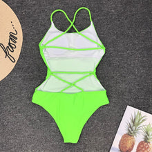 Load image into Gallery viewer, One Piece Swimsuit Women Swimwear 2021 Sexy Braided Rope Bodysuit Swimsuits Backless Monokini Brazilian Bathing Suits Beach Wear