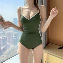 Load image into Gallery viewer, One Piece Swimsuit Women Swimwear Solid Monokini Sexy Backless Bathing Suit Female Beachwear Korea Style
