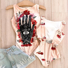 Load image into Gallery viewer, One Piece Swimsuits For Women Plus Size Swimwear Female Swimsuit Floral Bathing Suit Backless Swimming Suit Retro Monokini Swim