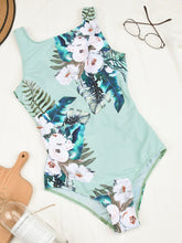 Load image into Gallery viewer, One Piece Swimsuits For Women Plus Size Swimwear Female Swimsuit Floral Bathing Suit Backless Swimming Suit Retro Monokini Swim