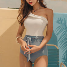Load image into Gallery viewer, One Piece Swimwear Women Bandage Swimwear White Swimsuit Padded Bathing Suit Sexy Monokini Summer Beachwear For Asian