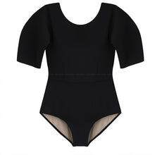 Load image into Gallery viewer, One Piece Swimwear Women Half Sleeve Swimwear Solid Swimsuit Padded Bathing Suit Sexy Monokini Summer Beachwear For Asian