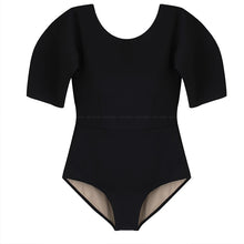 Load image into Gallery viewer, One Piece Swimwear Women Half Sleeve Swimwear Solid Swimsuit Padded Bathing Suit Sexy Monokini Summer Beachwear For Asian