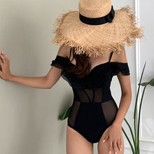 Load image into Gallery viewer, One Piece Swimwear Women Ruffle Swimwear Push Up Swimsuit Padded Bathing Suit Sexy Monokini Summer Beachwear For Asian