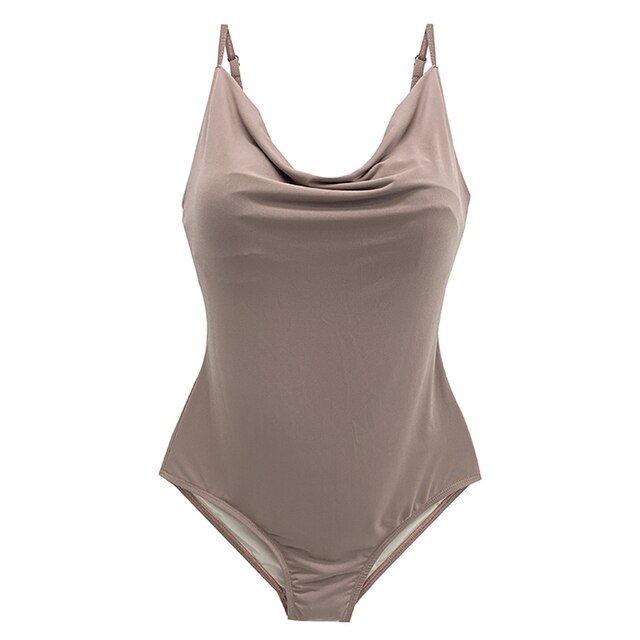 One Piece Swimwear Women Solid Swimwear Girls Swimsuit Padded Bathing Suit Sexy Monokini Summer Beachwear For Asian