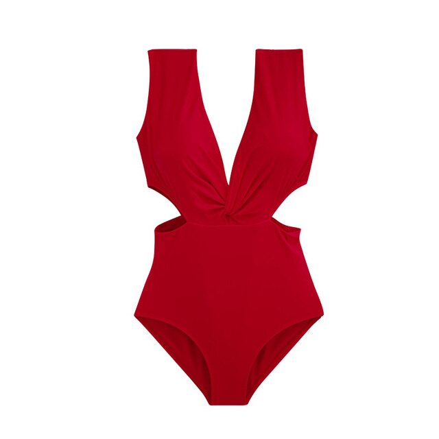 One Piece Swimwear Women Solid Swimwear Push Up Swimsuit High Quality Bathing Suit sexy Monokini Cut Out beachwear 2020 new