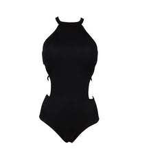 Load image into Gallery viewer, One Piece Swimwear Women Solid Swimwear Push Up Swimsuit High Quality Cut Out Bathing Suit sexy Monokini Black beachwear