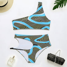 Load image into Gallery viewer, One Shoulder Bikini Women High Waist Swimsuit Female 2021 Sexy Hollow Out Bikini Set Bather Bathing Suits Summer Beach Wear Swim