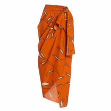 Load image into Gallery viewer, One-Shoulder Ruffled Bikini Set Tankini Three Piece Bikini Separate Bandeau Swimsuit  Shorts Bourkini 2022 Luxury Orange