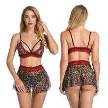 Load image into Gallery viewer, One-piece Women Clothes Sexy Dress Lace Hem See-through Off-the-shoulder Suspender Suit Black/Red Maid Exotic Costumes