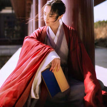 Load image into Gallery viewer, Oriental Hanfu Coat Chinese Traditional Han Tang Dynasty Ancient Elegant Cloak Women Dance Jacket Wear Red Cardigan for Men