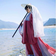 Load image into Gallery viewer, Oriental Hanfu Coat Chinese Traditional Han Tang Dynasty Ancient Elegant Cloak Women Dance Jacket Wear Red Cardigan for Men