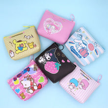 Load image into Gallery viewer, Original Sanrio Anime Wallet Hello Kitty Women Bag Kulomi Melody Cinnamoroll Cartoons Mini Coin Purse Portable ID Card Holders