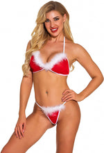 Load image into Gallery viewer, Outfit Micro Bikini Mini Bra and Panty Set Underwear Women Kawaii Christmas Lingerie Femm Stripper Clothes Sexy Cute