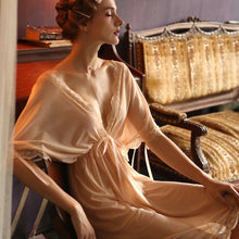 Load image into Gallery viewer, Oversize Ladies Lingerie Deep V Lace Temptation Maid Uniform Mesh Loose Night Dress Nighties Nightgown Summer Women Sleepwear