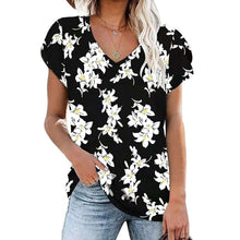 Load image into Gallery viewer, Oversize Women T Shirt Summer Short Sleeve V-Neck Casual Streetwear Tops Plus Size Ladies 3D Floral Printed Tee 2021