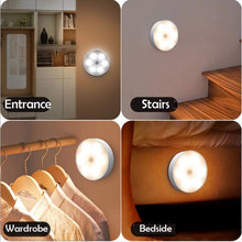 Load image into Gallery viewer, PIR Motion Sensor LED Night Light USB Rechargeable Night Lamp For Kitchen Cabinet Wardrobe Lamp Staircase Wireless Closet Light