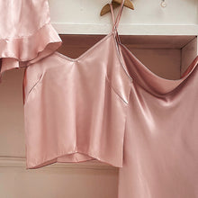 Load image into Gallery viewer, Pajama Set Women Pajamas for Women Silk Sleepwear Set Sleep Tops Summer Sexy Nightwear 3PC Suit Nightgown Nightie Home Clothes