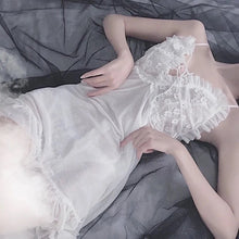 Load image into Gallery viewer, Pajamas Sexy Lingerie Women Summer Lace Hot Sleepwear Chemise Babydoll Deep V Suspenders Night Dress Women Home Wear