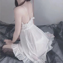 Load image into Gallery viewer, Pajamas Sexy Lingerie Women Summer Lace Hot Sleepwear Chemise Babydoll Deep V Suspenders Night Dress Women Home Wear