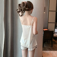 Load image into Gallery viewer, Pajamas Women&#39;S Summer Silk Pajamas Sling Thin Section Sexy Charming Shorts Women&#39;S 2 Piece Set Summer Home Clothes