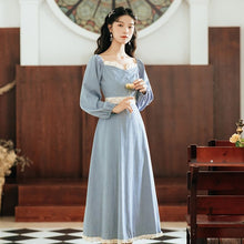 Load image into Gallery viewer, Palace Style French Retro Dress Female Long-sleeved Autumn and Winter 2021 New Style Long Temperament