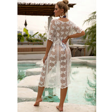 Load image into Gallery viewer, Pareo Beach Kimono Women Summer Beachwear 2021 Kaftan Dress Bohemian Bathing Suit Coverup Crochet Cloak Bikini Cover Up