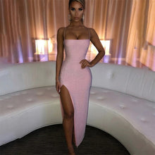 Load image into Gallery viewer, Party Dress Women Spaghetti Strap Backless Maxi Dress Bandage High Waist Split Bodycon Robe Elegant Vestidos Female Summer Dress