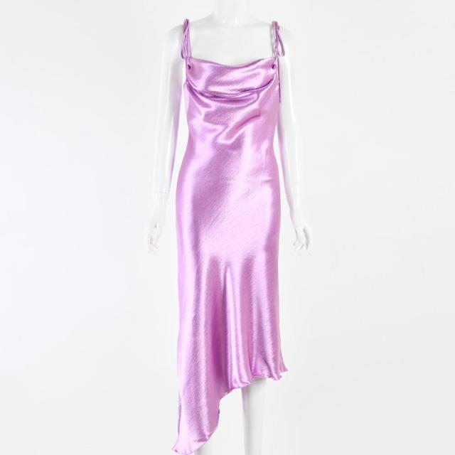 Party Dress Women Winter Summer Suit For Sexy Swing Irregular Skirt 2022 New Backless High Waist Slim Print Polyester Sierra