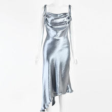 Load image into Gallery viewer, Party Dress Women Winter Summer Suit For Sexy Swing Irregular Skirt 2022 New Backless High Waist Slim Print Polyester Sierra