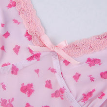 Load image into Gallery viewer, Pink Floral Print Dress 2021 Sexy Spaghetti Long Boho Dress Bodycon Women Summer V Neck Lace Y2K Party Club Beach Dresses