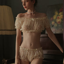 Load image into Gallery viewer, Pink Lace Hollow Backless Sleeveless Women&#39;s Pajamas Mini Home Temptation Set Pijama Mujer Sexy Spaghetti Strap Women Lingerie