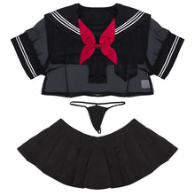 Load image into Gallery viewer, Pink Student Uniform Lolita Top Pleated Skirt Sexy Sailor Cosplay Costume Kawaii Shirt Miniskirt Panty Erotic Roleplay