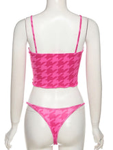 Load image into Gallery viewer, Pink Tracksuit Two Piece Set Women Crop Top Short Suits Lettuce Lounge Wear Set Underwear Summer Suit Sexy Outfits Home Clothes